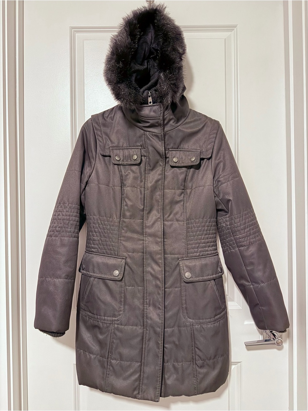 Jessica Simpson Black Hood Coat